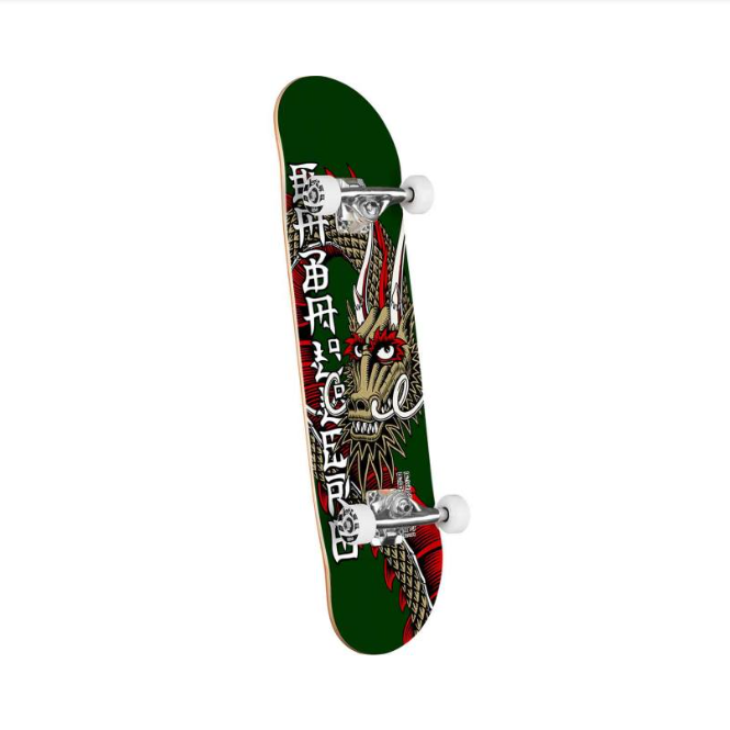 Powell Peralta Cab Ban This Birch Complete Skateboard - Green/Metallic Gold 7.5x28.65