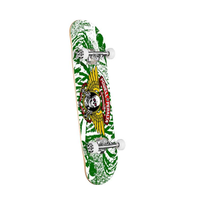 Powell Peralta Winged Ripper Birch Complete Skateboard - Green/White 7x28