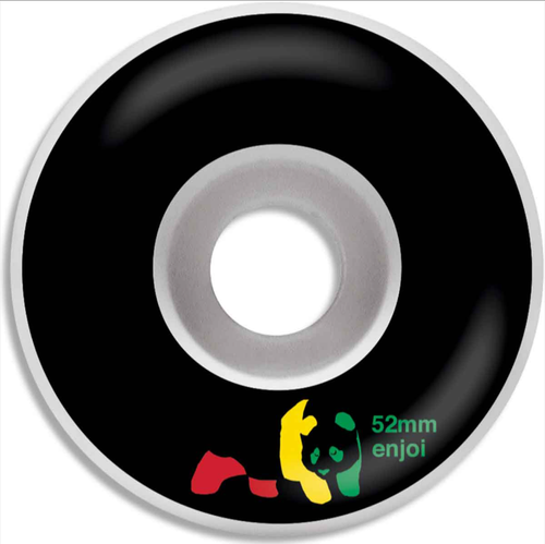 Enjoi Rasta Panda 1st Push Complete Skateboard - Black 7.25x29.2