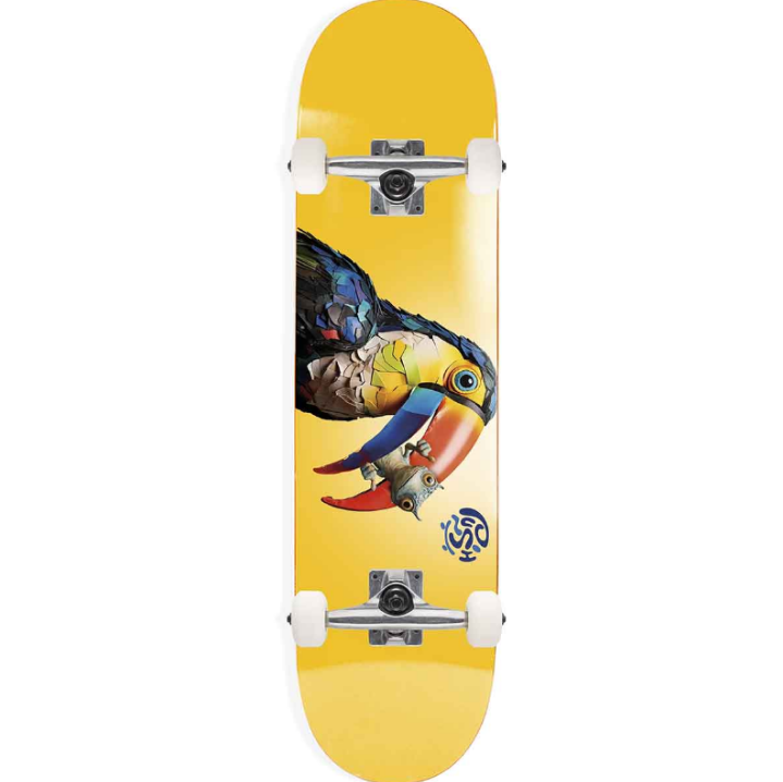 Push Toucan 1st Push Soft Top Mini Complete Skateboard - Fade Golden 7.25x29.2